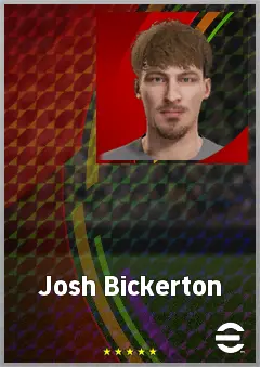 Josh Bickerton eFootball 2026 player card, 60 OVR LB