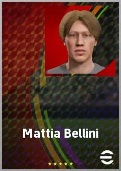 Mattia Bellini eFootball 2026 player card, 60 OVR CF