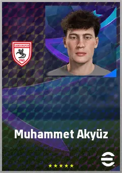 Muhammet Akyüz eFootball 2026 player card, 59 OVR AMF