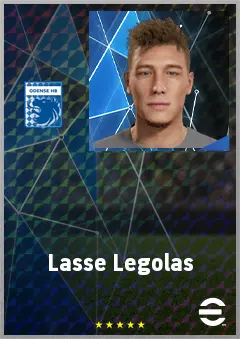 Lasse Legolas eFootball 2026 player card, 60 OVR CF