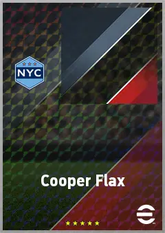 Cooper Flax eFootball 2026 player card, 64 OVR CMF