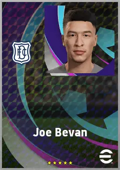 Joe Bevan eFootball 2026 player card, 65 OVR CF