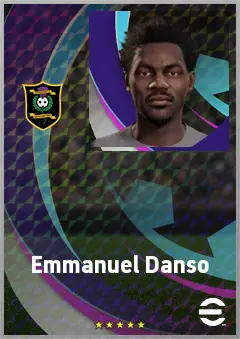 Emmanuel Danso eFootball 2026 player card, 69 OVR DMF