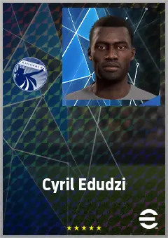Cyril Edudzi eFootball 2026 player card, 63 OVR RWF