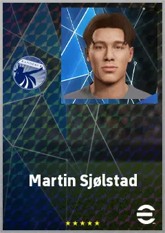 Martin Sjølstad eFootball 2026 player card, 64 OVR LB