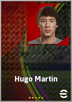 Hugo Martín eFootball 2026 player card, 61 OVR AMF