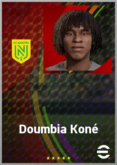 Doumbia Koné eFootball 2026 player card, 60 OVR CF