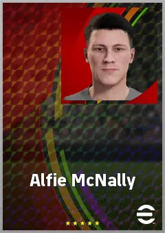 Alfie McNally eFootball 2026 player card, 64 OVR GK
