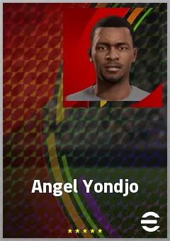 Angel Yondjo eFootball 2026 player card, 62 OVR CF