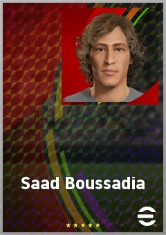 Saad Boussadia eFootball 2026 player card, 61 OVR AMF
