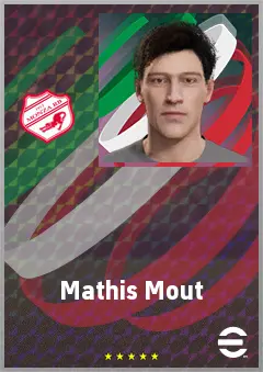 Mathis Mout eFootball 2026 player card, 63 OVR CMF