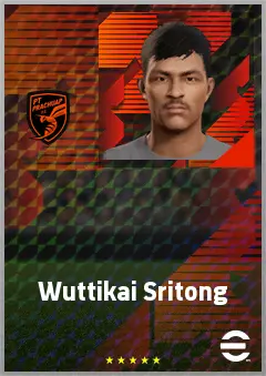 Wuttikai Sritong eFootball 2026 player card, 59 OVR CMF