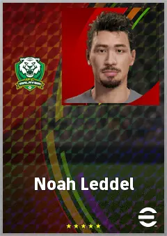 Noah Leddel eFootball 2026 player card, 63 OVR CB