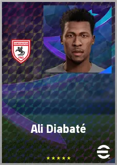 Ali Diabaté eFootball 2026 player card, 67 OVR CB