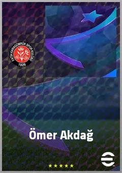 Ömer Akdağ eFootball 2026 player card, 60 OVR DMF