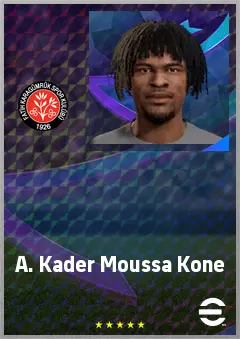A. Kader Moussa Kone eFootball 2026 player card, 60 OVR CF