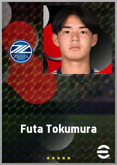 Tokumura Futa eFootball 2026 player card, 61 OVR LWF