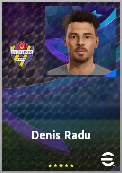 Denis Radu eFootball 2026 player card, 65 OVR RB
