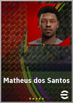 Matheus dos Santos eFootball 2026 player card, 64 OVR RWF