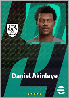 Daniel Akinleye eFootball 2026 player card, 62 OVR CF