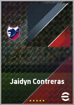 Jaidyn Contreras eFootball 2026 player card, 62 OVR LWF