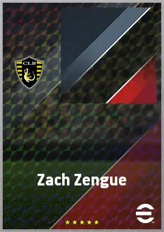 Zach Zengue eFootball 2026 player card, 64 OVR CF