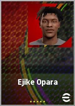 Ejike Opara eFootball 2026 player card, 62 OVR CF