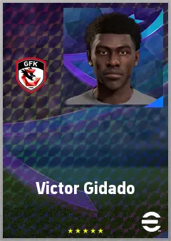 Victor Gidado eFootball 2026 player card, 64 OVR CMF