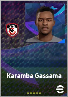 Karamba Gassama eFootball 2026 player card, 61 OVR CMF