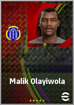 Malik Olayiwola eFootball 2026 player card, 63 OVR CMF