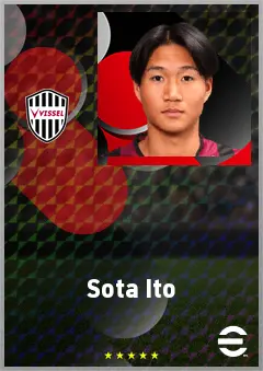 Ito Sota eFootball 2026 player card, 61 OVR LWF