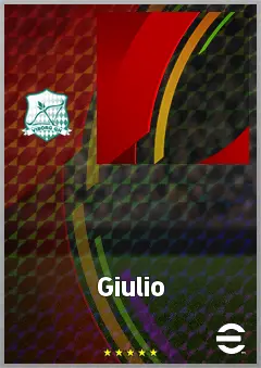 Giulio eFootball 2026 player card, 62 OVR LWF