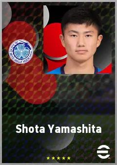 Yamashita Shota eFootball 2026 player card, 59 OVR LWF