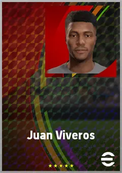 Juan Viveros eFootball 2026 player card, 66 OVR RB