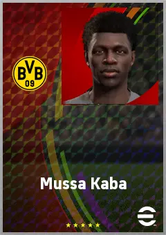 Mussa Kaba eFootball 2026 player card, 63 OVR DMF