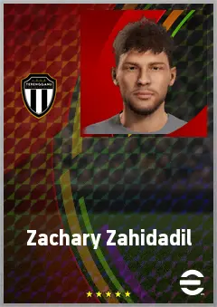 Zachary Zahidadil eFootball 2026 player card, 61 OVR RB