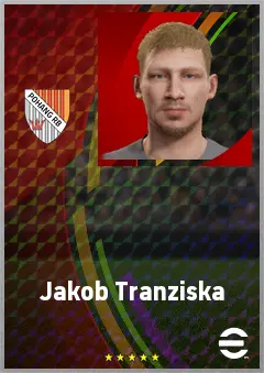 Jakob Tranziska eFootball 2026 player card, 64 OVR CF