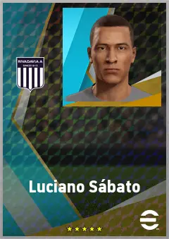 Luciano Sábato eFootball 2026 player card, 61 OVR CF