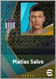 Matías Salvo eFootball 2026 player card, 62 OVR LB