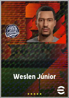 Weslen Júnior eFootball 2026 player card, 64 OVR CF