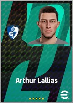 Arthur Lallias eFootball 2026 player card, 63 OVR CF