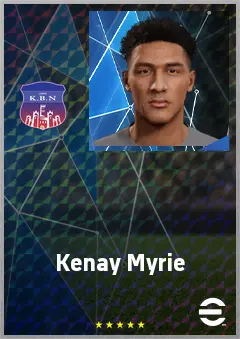 Kenay Myrie eFootball 2026 player card, 66 OVR RB