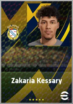 Zakaria Kessary eFootball 2026 player card, 61 OVR DMF