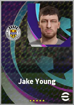 Jake Young eFootball 2026 player card, 65 OVR CF