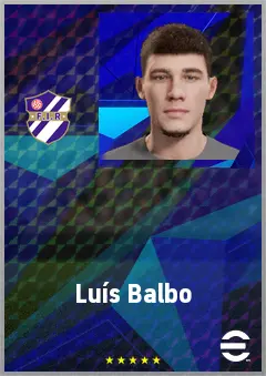 Luís Balbo eFootball 2026 player card, 66 OVR LB