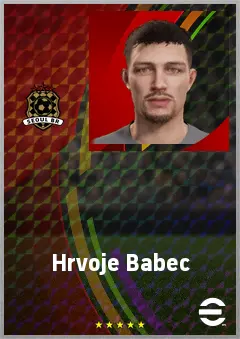 Hrvoje Babec eFootball 2026 player card, 70 OVR DMF