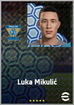 Luka Mikulić eFootball 2026 player card, 63 OVR CB