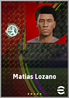 Matias Lozano eFootball 2026 player card, 65 OVR CMF