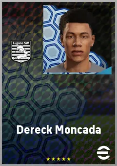 Dereck Moncada eFootball 2026 player card, 67 OVR RWF