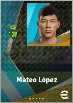 Mateo López eFootball 2026 player card, 64 OVR CB